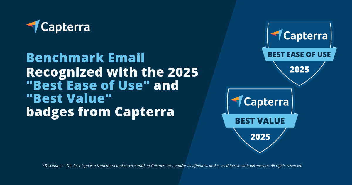 Benchmark Email 荣获 2025 最佳易用性奖项 - Benchmark Email